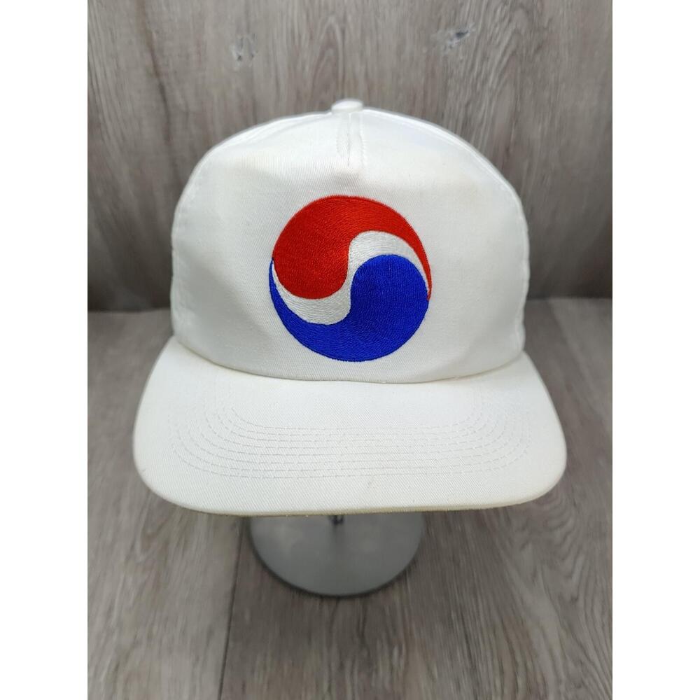 Vintage Pepsi Hat White large Logo Baseball Cap Embroidered‎ Snapback
